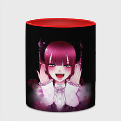 Кружка 3D Девушка-суккуб, цвет: 3D-белый + красный — фото 2