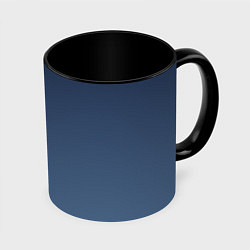 Кружка 3D Gradient Dark Blue, цвет: 3D-белый + черный
