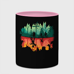Кружка 3D Stranger Things Wrong Side, цвет: 3D-белый + розовый — фото 2