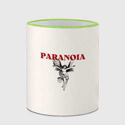 Кружка 3D Paranoia дизайн с ангелом, цвет: 3D-светло-зеленый кант — фото 2