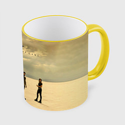 Кружка 3D Surviving The Game - Skillet, цвет: 3D-желтый кант