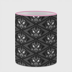 Кружка 3D Черно-белый современный узор арт-деко, цвет: 3D-розовый кант — фото 2