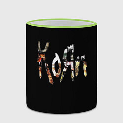 Кружка 3D KoЯn Korn лого, цвет: 3D-светло-зеленый кант — фото 2