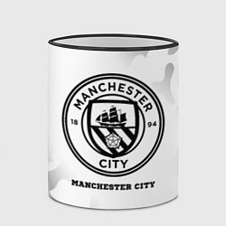 Кружка 3D Manchester City Sport на светлом фоне, цвет: 3D-черный кант — фото 2