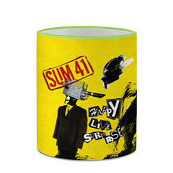 Кружка 3D Go Chuck YourselfHappy Live Surprise - Sum 41, цвет: 3D-светло-зеленый кант — фото 2