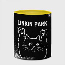 Кружка 3D Группа Linkin Park и Рок Кот, цвет: 3D-белый + желтый — фото 2