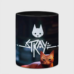 Кружка 3D Stray: Бродячий кот, цвет: 3D-белый + черный — фото 2