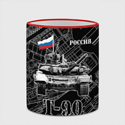 Кружка 3D Т-90 Основной боевой танк России, цвет: 3D-красный кант — фото 2