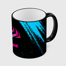 Кружка 3D Warframe Neon Gradient, цвет: 3D-черный кант