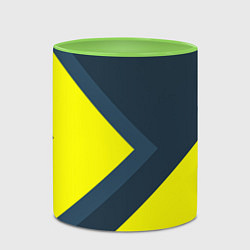Кружка 3D Геометрическая Стрелка, цвет: 3D-белый + светло-зеленый — фото 2