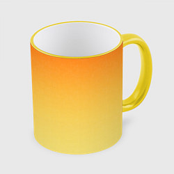Кружка 3D Оранжевый, желтый градиент, цвет: 3D-желтый кант