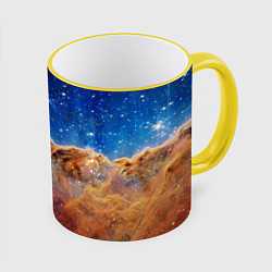 Кружка 3D Туманность Киля фото НАСА, цвет: 3D-желтый кант