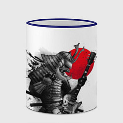 Кружка 3D Самурай гитарист, цвет: 3D-синий кант — фото 2