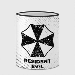 Кружка 3D Resident Evil с потертостями на светлом фоне, цвет: 3D-черный кант — фото 2