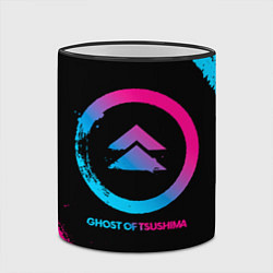 Кружка 3D Ghost of Tsushima Neon Gradient, цвет: 3D-черный кант — фото 2