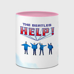 Кружка 3D The Beatles Help!, цвет: 3D-белый + розовый — фото 2