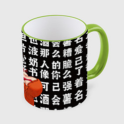 Кружка 3D Цубаса Ханэкава - monogatari series, цвет: 3D-светло-зеленый кант