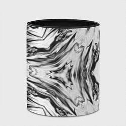 Кружка 3D Черно-белый абстрактный узор Трио, цвет: 3D-белый + черный — фото 2