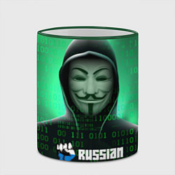 Кружка 3D Russian hacker green, цвет: 3D-зеленый кант — фото 2