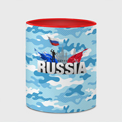 Кружка 3D Russia: синий камфуляж, цвет: 3D-белый + красный — фото 2