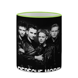 Кружка 3D Depeche Mode - black & white portrait, цвет: 3D-светло-зеленый кант — фото 2