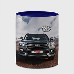 Кружка 3D Toyota Land Cruiser in the mountains, цвет: 3D-белый + синий — фото 2