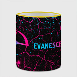 Кружка 3D Evanescence - neon gradient: надпись и символ, цвет: 3D-желтый кант — фото 2