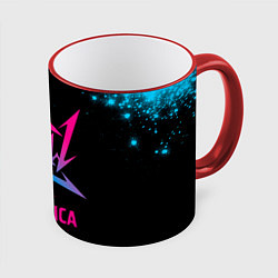 Кружка 3D Metallica - neon gradient, цвет: 3D-красный кант