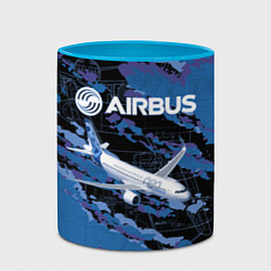 Кружка 3D Airbus A320 Аэробус, цвет: 3D-белый + небесно-голубой — фото 2