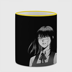 Кружка 3D Человек-бензопила : Аса Митака, цвет: 3D-желтый кант — фото 2