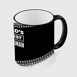 Кружка 3D Worlds okayest businessman - dark, цвет: 3D-черный кант
