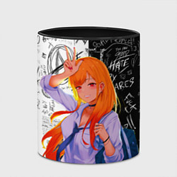 Кружка 3D Марин Китагава - фарфоровая кукла, цвет: 3D-белый + черный — фото 2