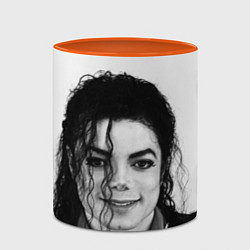 Кружка 3D Майкл Джексон Фото, цвет: 3D-белый + оранжевый — фото 2