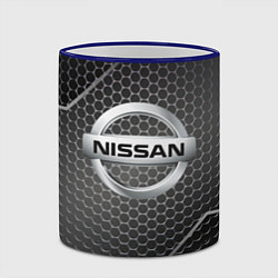 Кружка 3D Nissan метал карбон, цвет: 3D-синий кант — фото 2