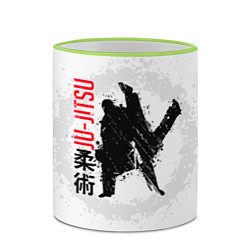 Кружка 3D Jiu jitsu splashes logo, цвет: 3D-светло-зеленый кант — фото 2