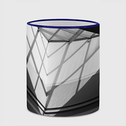 Кружка 3D Абстрактные тени и геометрические фигуры, цвет: 3D-синий кант — фото 2