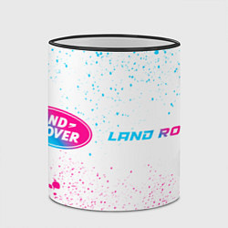 Кружка 3D Land Rover neon gradient style: надпись и символ, цвет: 3D-черный кант — фото 2