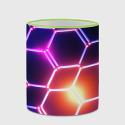 Кружка 3D Магическая неоновая броня, цвет: 3D-светло-зеленый кант — фото 2