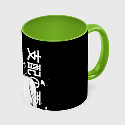 Кружка 3D Демон контроля - Человек-бензопила - Макима, цвет: 3D-белый + светло-зеленый