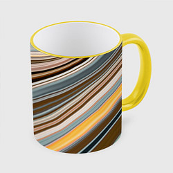 Кружка цветная Colored wavy lines