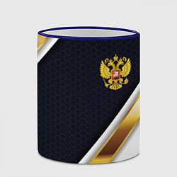 Кружка 3D Gold and white Russia, цвет: 3D-синий кант — фото 2