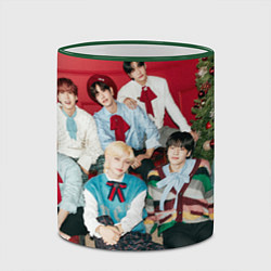 Кружка 3D Stray Kids Christmas EveL, цвет: 3D-зеленый кант — фото 2