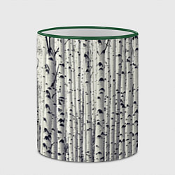Кружка 3D Русские берёзки - роща, цвет: 3D-зеленый кант — фото 2