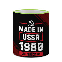 Кружка 3D Made in USSR 1980 - limited edition, цвет: 3D-светло-зеленый кант — фото 2