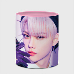 Кружка 3D Stray Kids 2nd World Tour Maniac Felix, цвет: 3D-белый + розовый — фото 2
