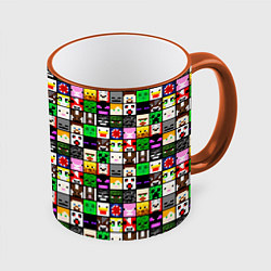 Кружка 3D Minecraft characters, цвет: 3D-оранжевый кант