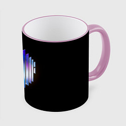 Кружка 3D BTS gradient logo, цвет: 3D-розовый кант