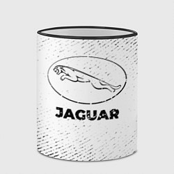 Кружка 3D Jaguar с потертостями на светлом фоне, цвет: 3D-черный кант — фото 2