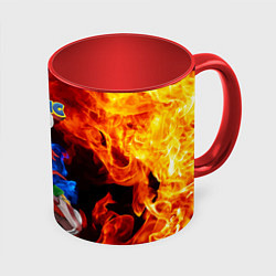 Кружка 3D Knuckles Echidna - Sonic - Video game, цвет: 3D-белый + красный