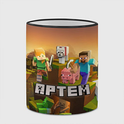 Кружка 3D Артем Minecraft, цвет: 3D-черный кант — фото 2